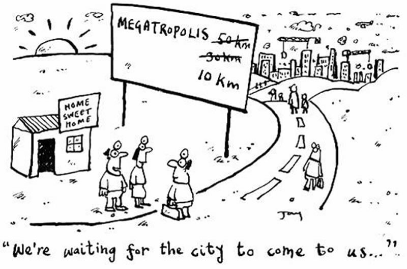 Image result for urbanization cartoon