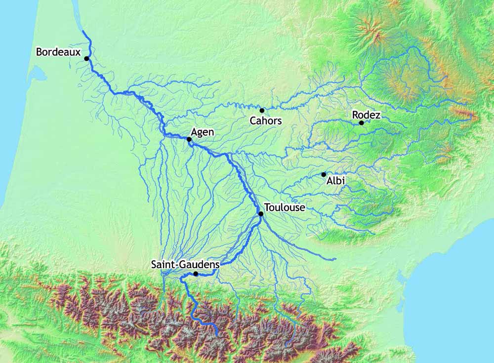 garonne river map